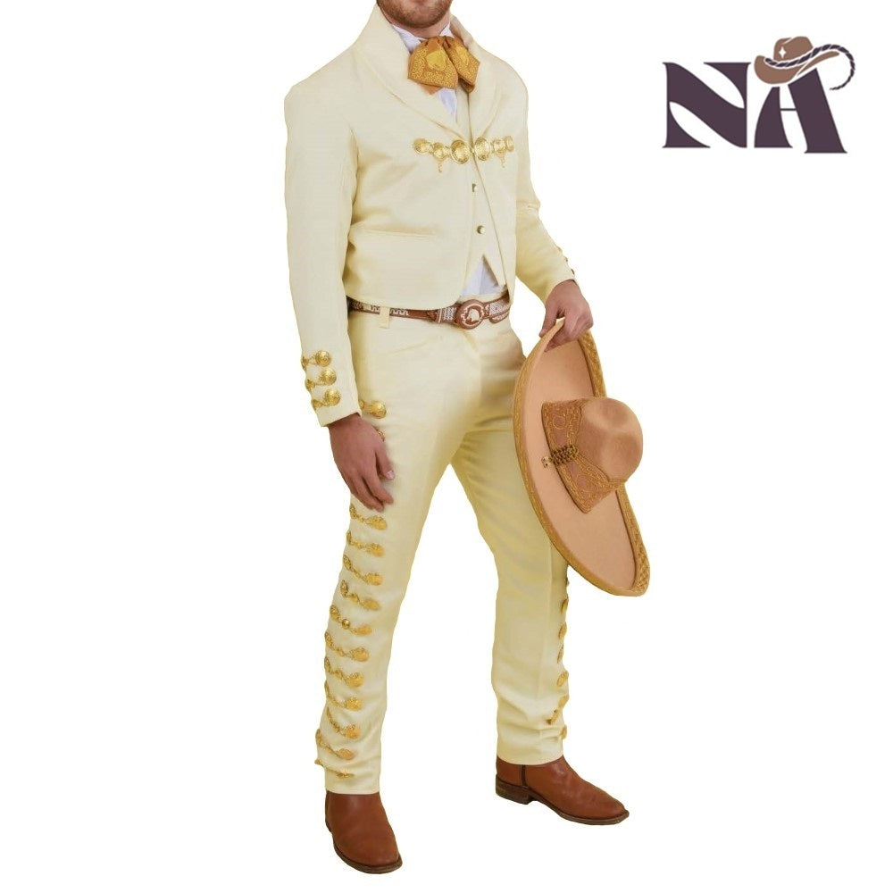 NA-72131Beige-GoldTrajeCharrohombreBotonaduramenscharrosuitNAWestern