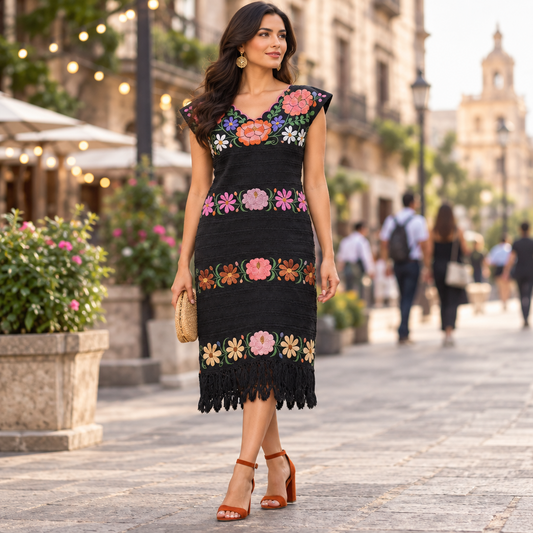 Embroidered Dress NA-SW1501 - Vestido Bordado
