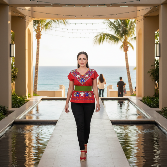 Embroidered Blouse NA-TM-77522 - Blusa Bordada