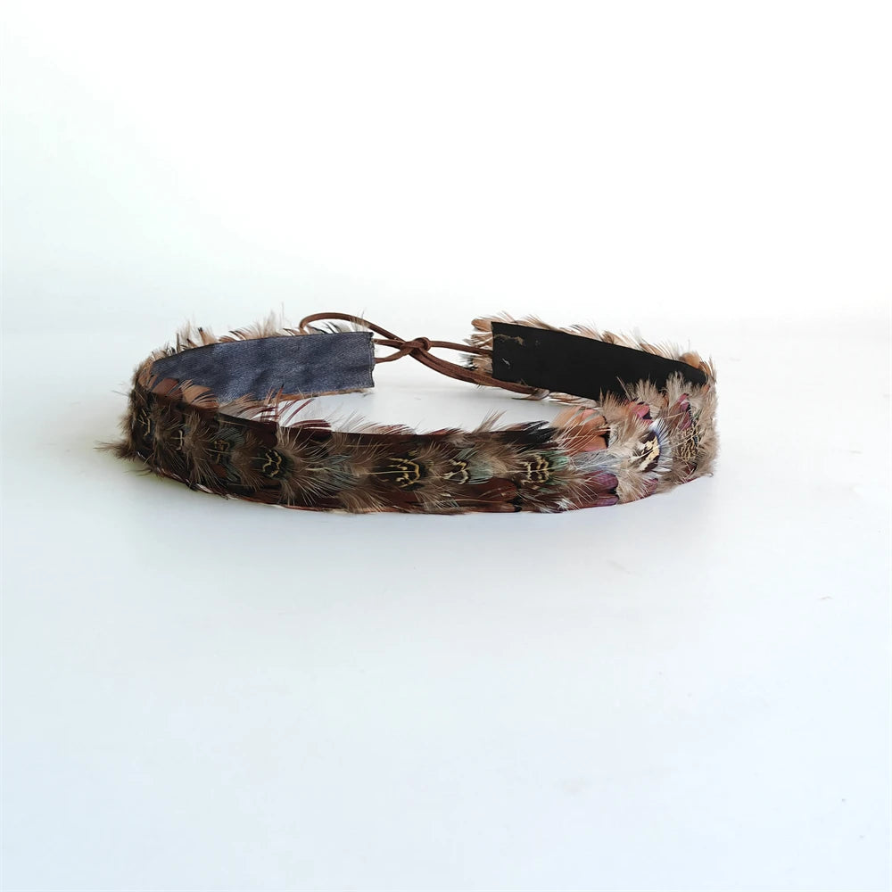 New Feathered Hatband Vintage Cowboy Hatband Felt Hat Accessories Fashion Western Hat Replacement Hatband