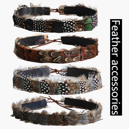 New Feathered Hatband Vintage Cowboy Hatband Felt Hat Accessories Fashion Western Hat Replacement Hatband