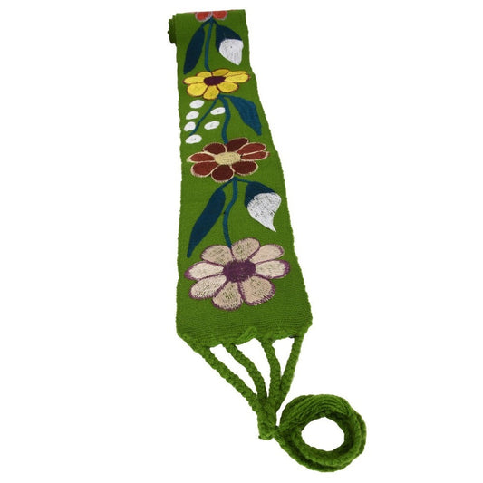 Mexican Embroidered Belt NA-TM-78055-F Dark Green