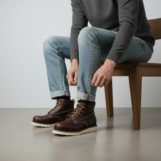 Work Boots NA-BA-633 Burgundy - Botas de Trabajo