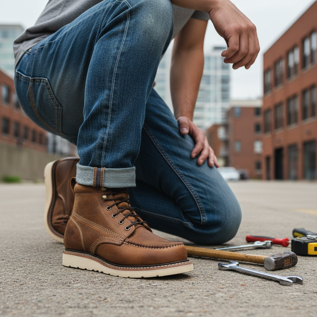 Work Boots NA-BA-640 Crazy Brown - Botas de Trabajo