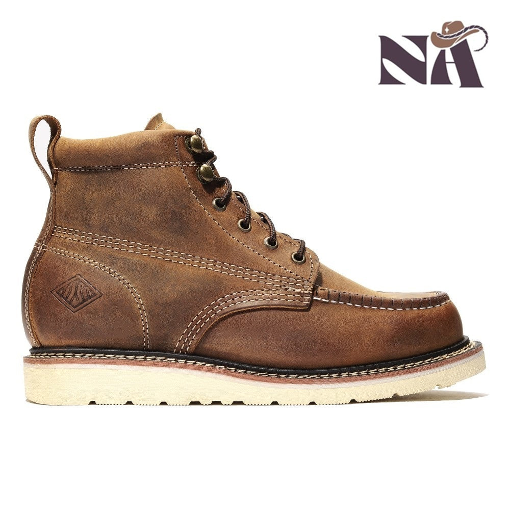 Work Boots NA-BA-640 Crazy Brown - Botas de Trabajo