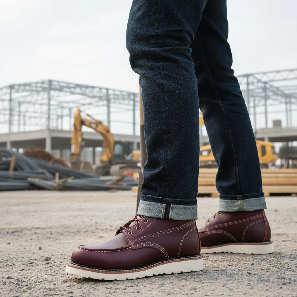 Work Boots NA-BA-840 Burgundy - Botas de Trabajo