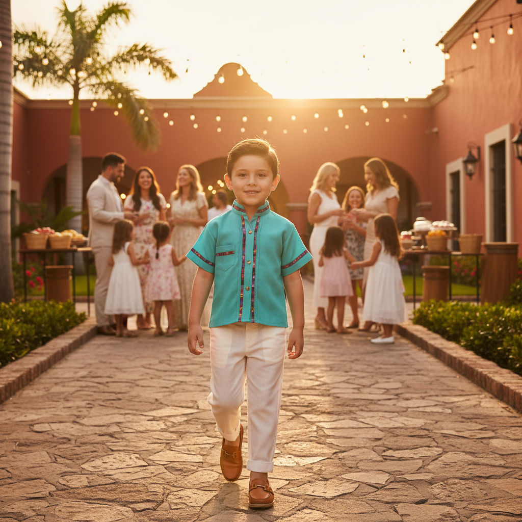 Camisa para Niño KS-TM-78161 Aqua - Kids Shirt