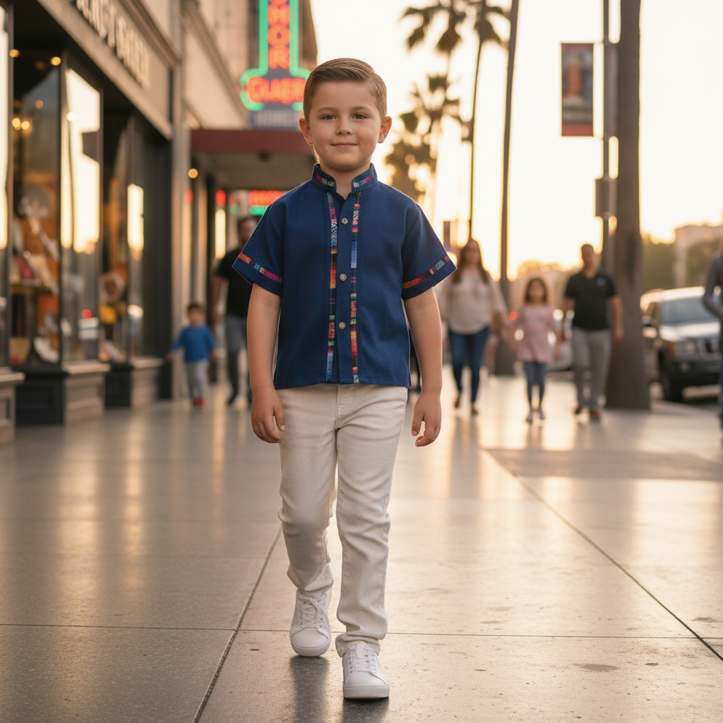Camisa para Niño KS-TM-78161 Royal - Kids Shirt