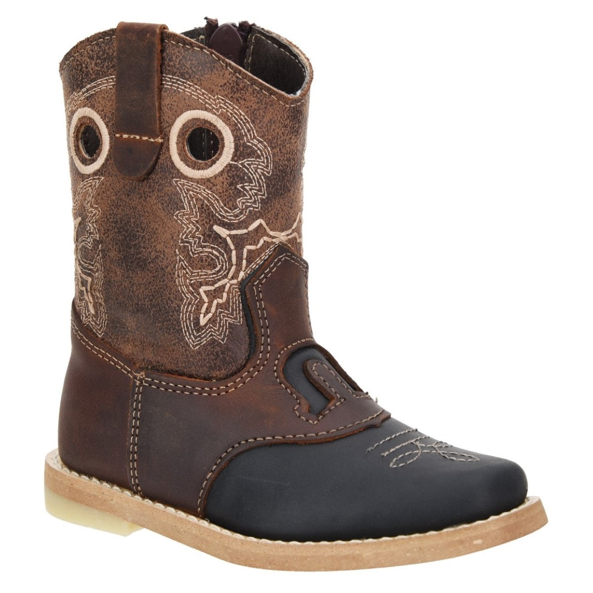 Botas vaqueras para ninos KS-WD0392-385  - Kids Western Boots Dark Brown