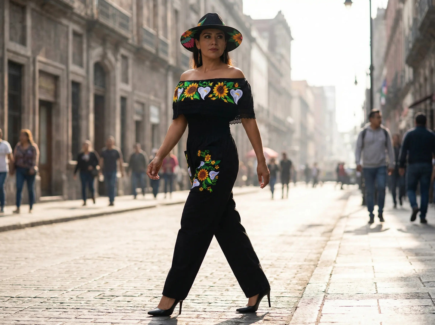 Embroidered Jumper NA-79004 Black - Jumper Bordado