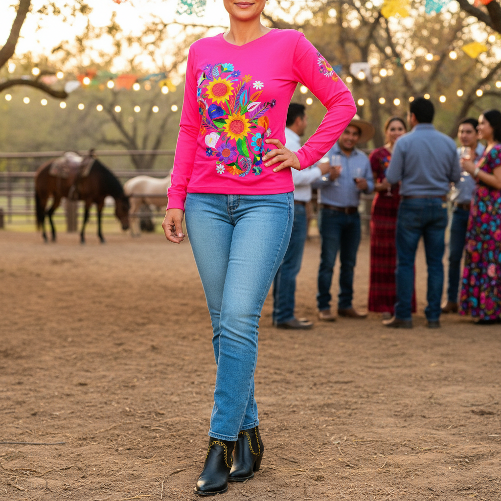 Embroidered Shirt NA-TM-79060 - Playera Bordada