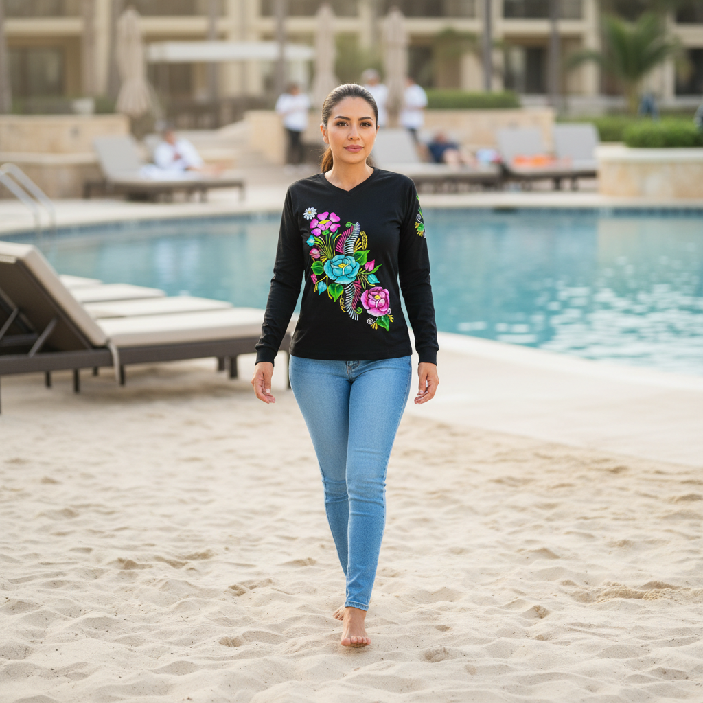 Embroidered Shirt NA-TM-79065 -Playera Bordada