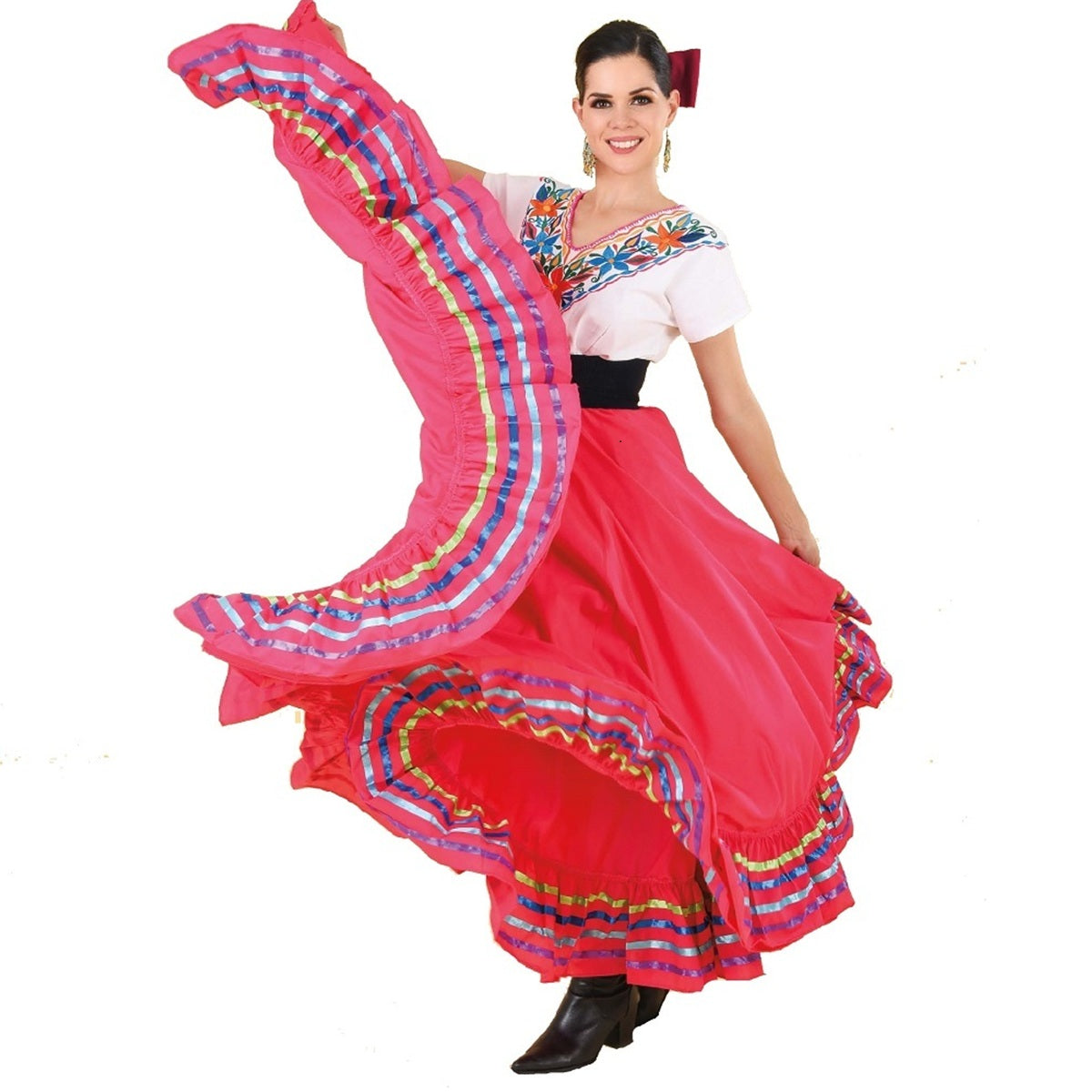 Mexican Dancing Skirt for Women NA-74275 - Falda Doble Vuelo