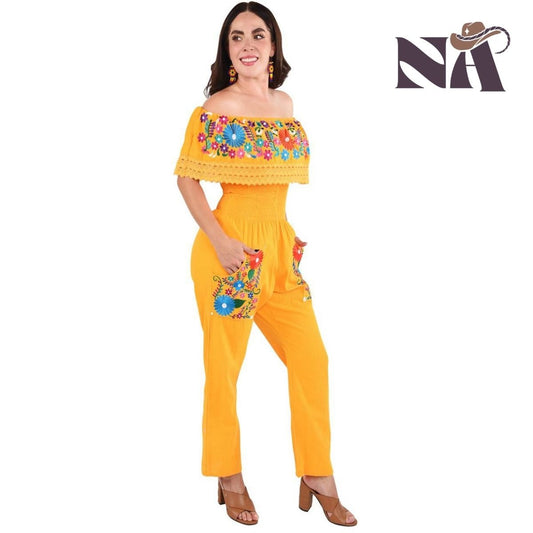 Embroidered Jumper NA-79003 Yellow - Jumper Bordado