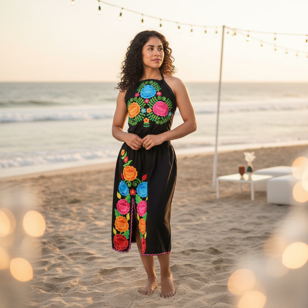 Embroidered Dress NA-TM-79040 - Vestido Bordado de Mujer