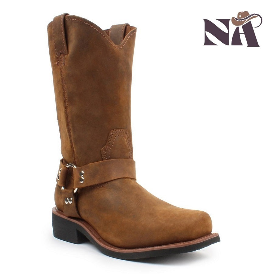 NA-BA122CrazyBrownBotasdeTrabajo12inHarnessMayoreoWholesaleWorkBootsNAWesternStyleMayoreo