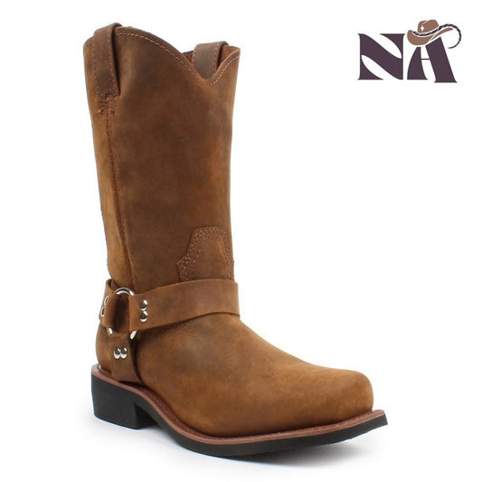 NA-BA122CrazyBrownBotasdeTrabajo12inHarnessMayoreoWholesaleWorkBootsNAWesternStyleMayoreo