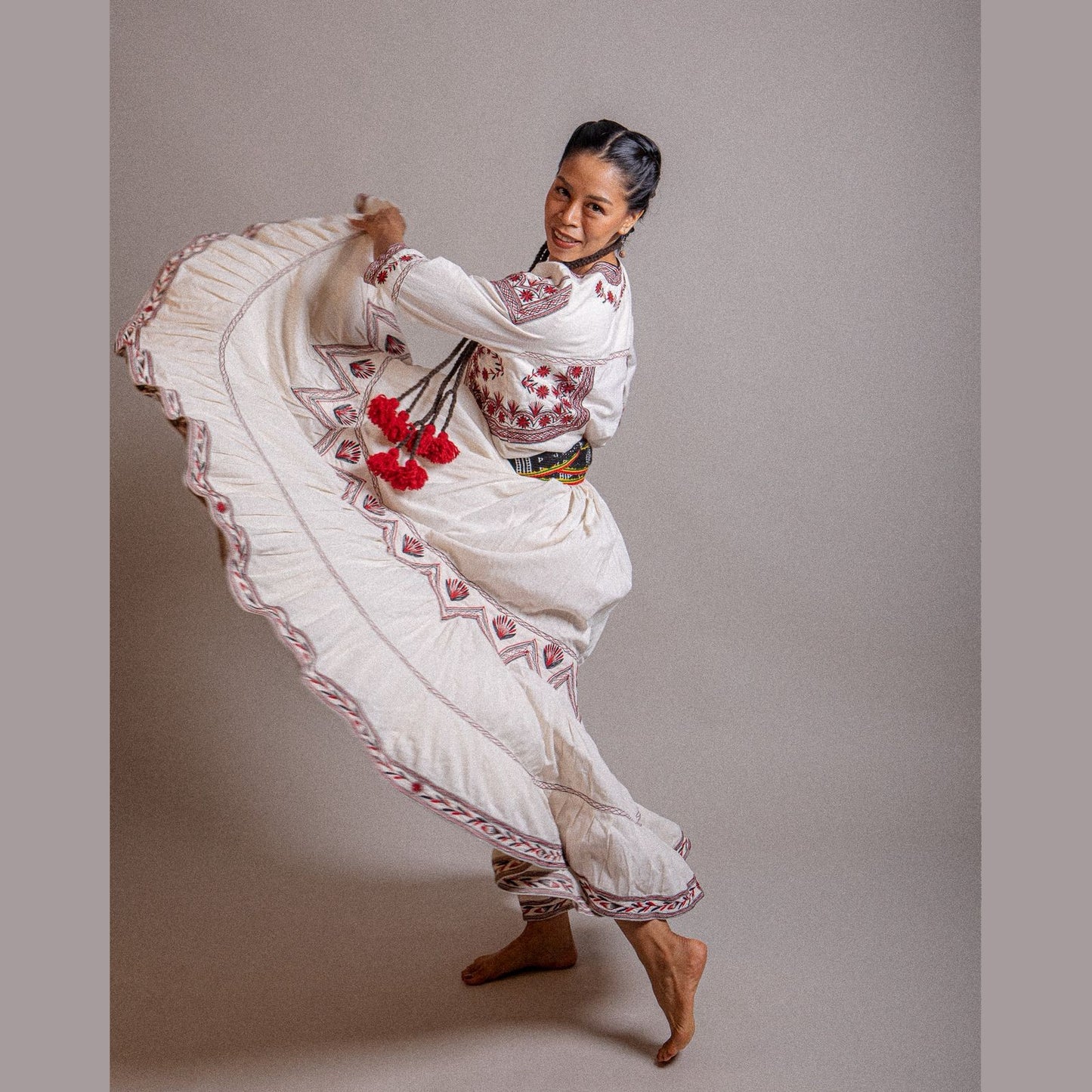 Embroidered Dress NA-OAX-V1 - Vestido Bordado de Mujer