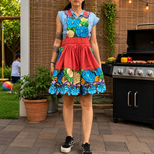 Mexican Apron NA-OAX57 - Mandil Artesanal