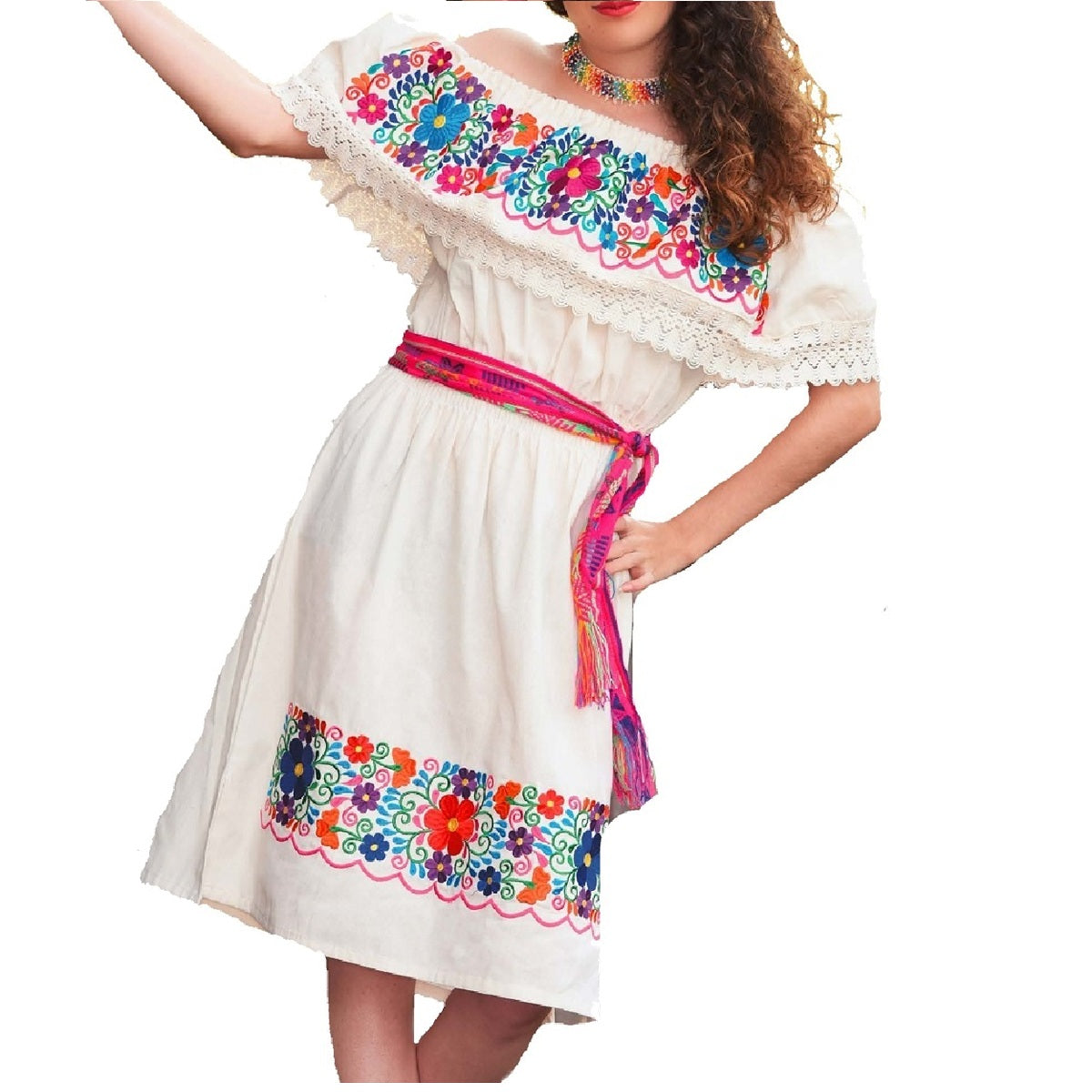 Embroidered Dress NA-TM-77301- Vestido Bordado