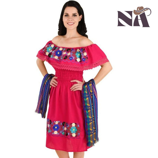 Embroidered Dress NA-TM-77312 -Vestido Bordado de Mujer