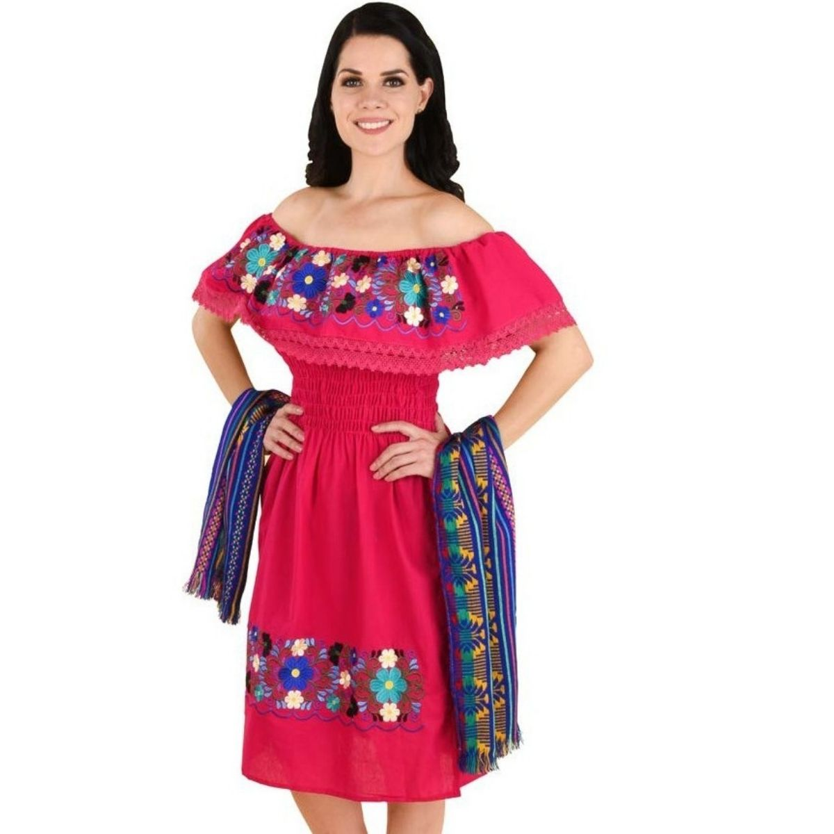 Embroidered Dress NA-TM-77312 -Vestido Bordado de Mujer