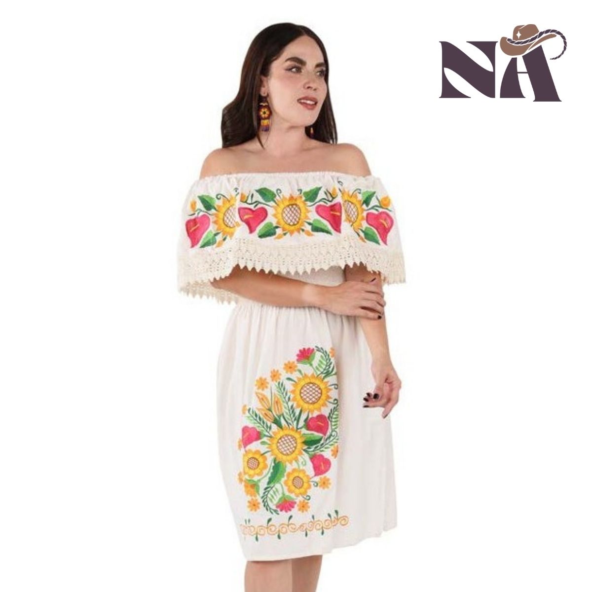 Embroidered Dress NA-TM-77317 - Vestido Bordado