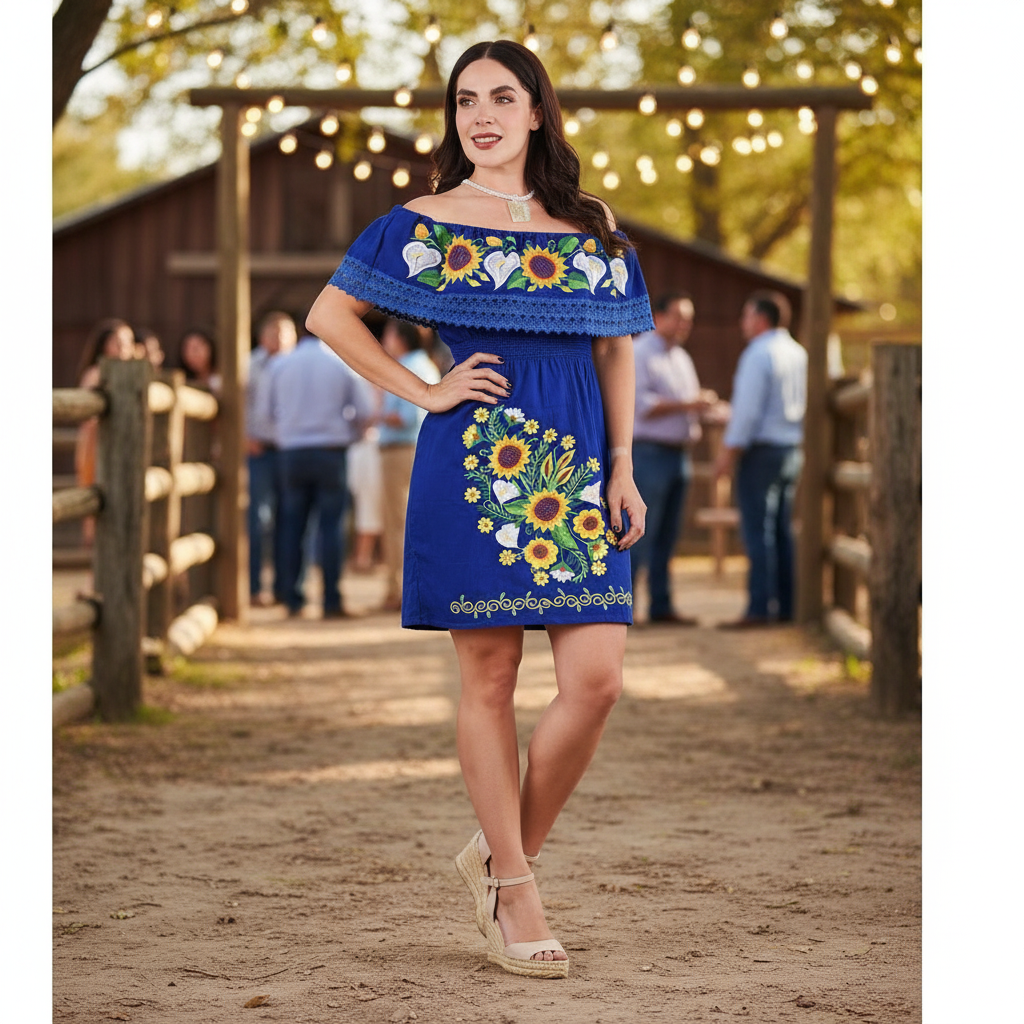 Embroidered Dress NA-TM-77319 - Vestido Bordado