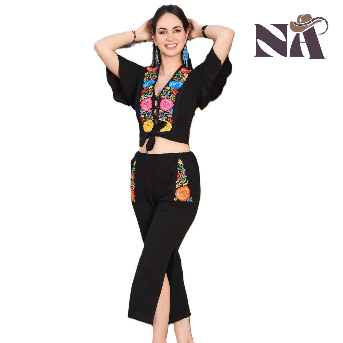 Embroidered Outfit NA-TM-77348 - Conjunto Bordado