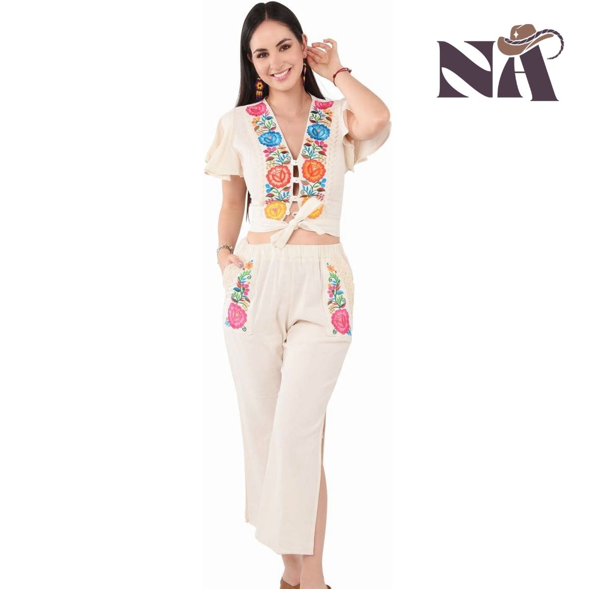 Embroidered Outfit NA-TM-77349 - Conjunto Bordado