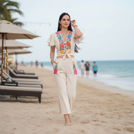 Embroidered Outfit NA-TM-77349 - Conjunto Bordado