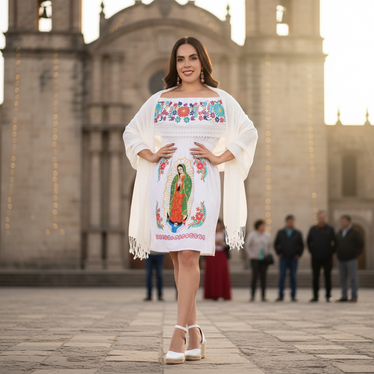 Embroidered Dress NA-TM-77362 White - Vestido Bordado