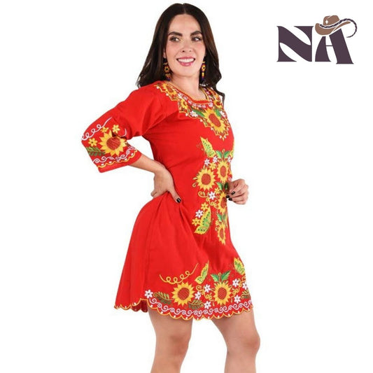 Embroidered Dress NA-TM-77378 - Vestido Bordado de Mujer