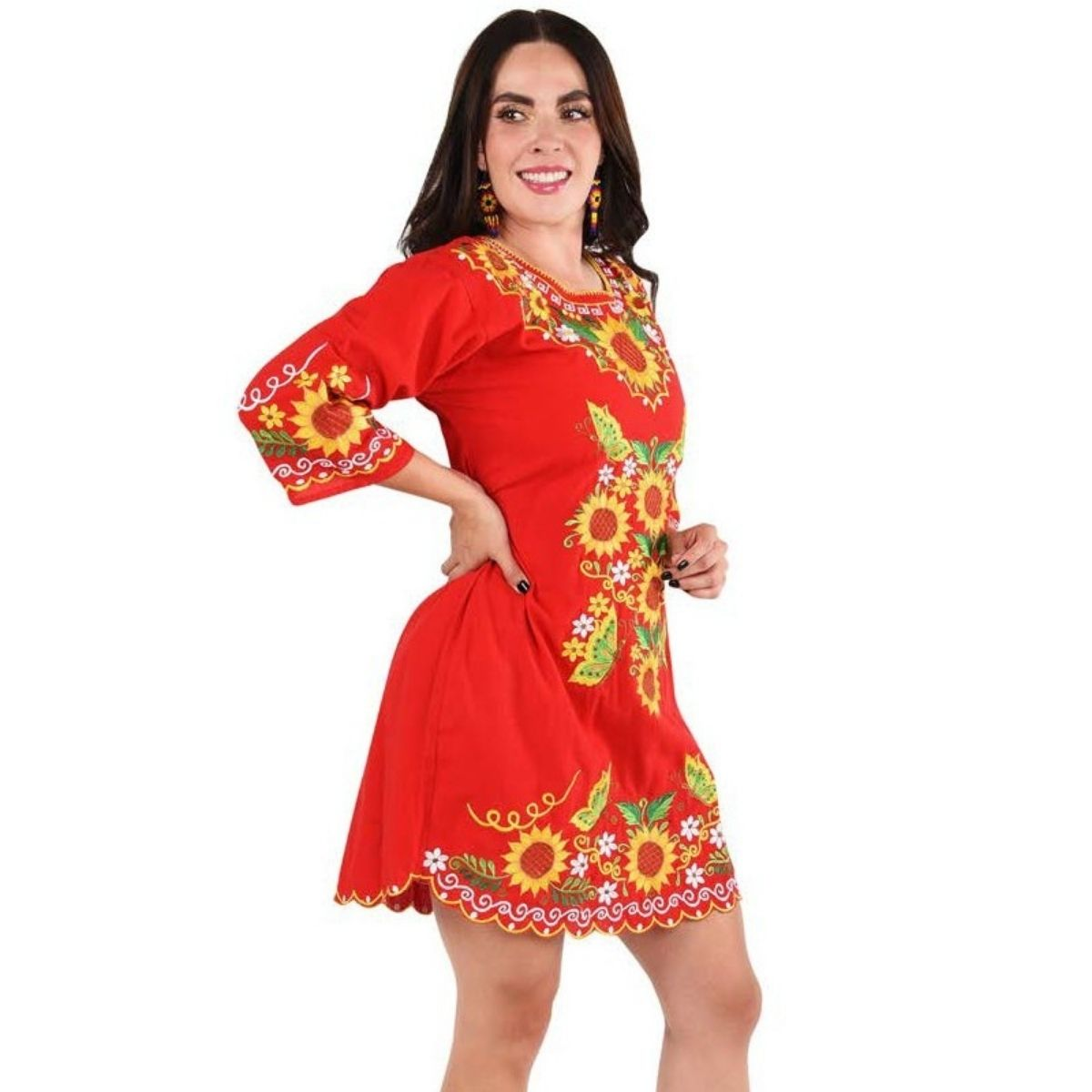 Embroidered Dress NA-TM-77378 - Vestido Bordado de Mujer