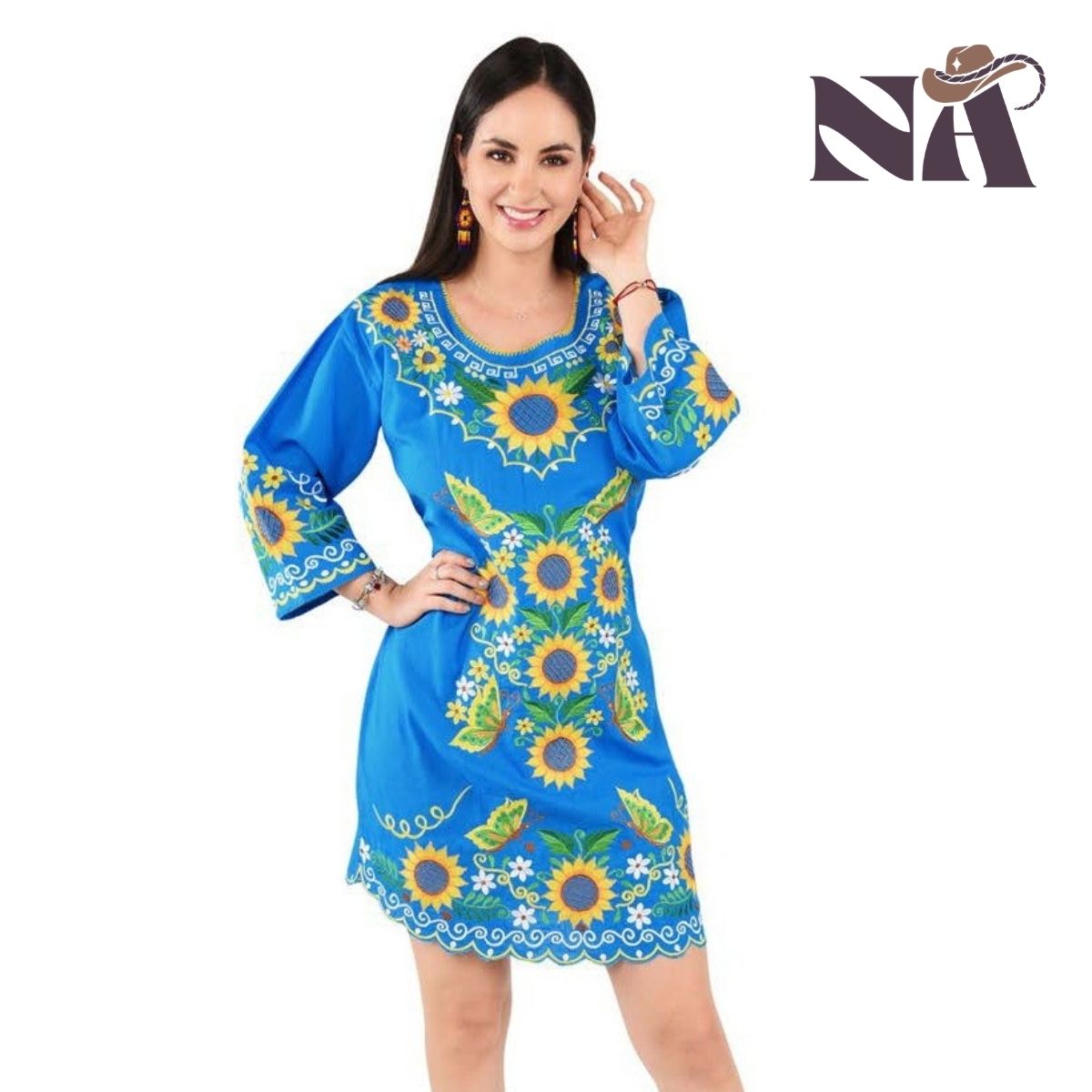 Embroidered Dress NA-TM-77379 - Vestido Bordado de Mujer