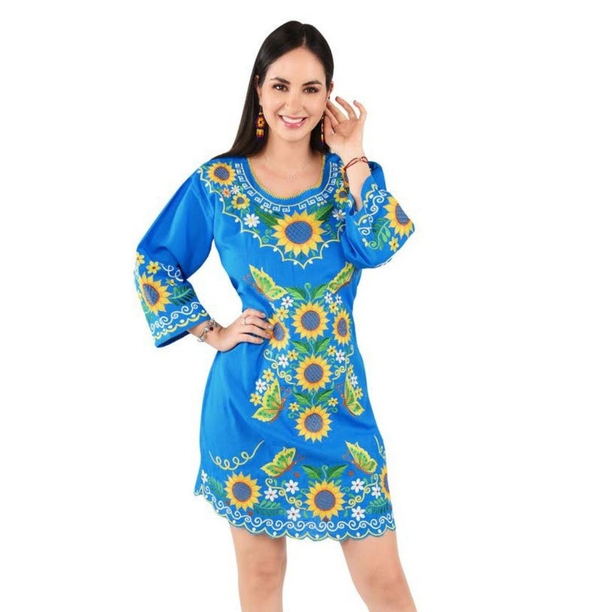 Embroidered Dress NA-TM-77379 - Vestido Bordado de Mujer