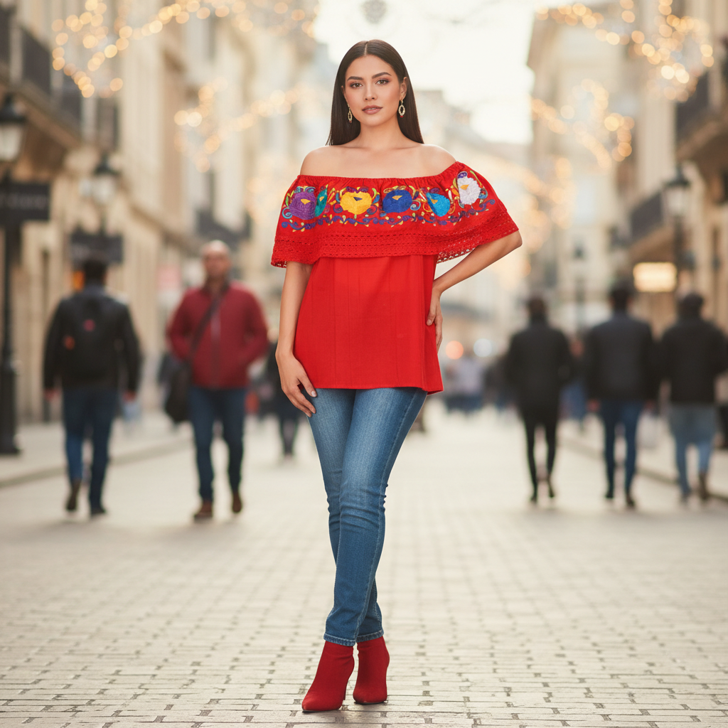 Embroidered Blouse NA-TM-77501 - Blusa Bordada