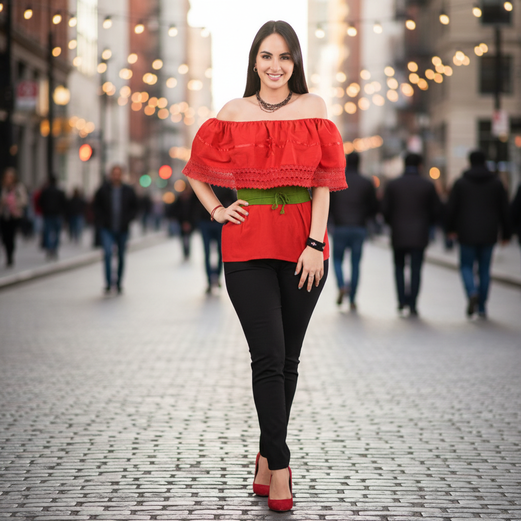 Embroidered Blouse NA-TM-77509 - Blusa de Mujer