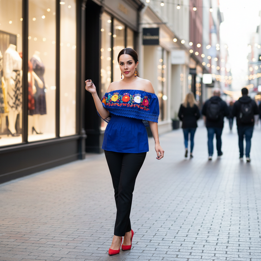 Embroidered Blouse NA-TM-77510 - Blusa Bordada