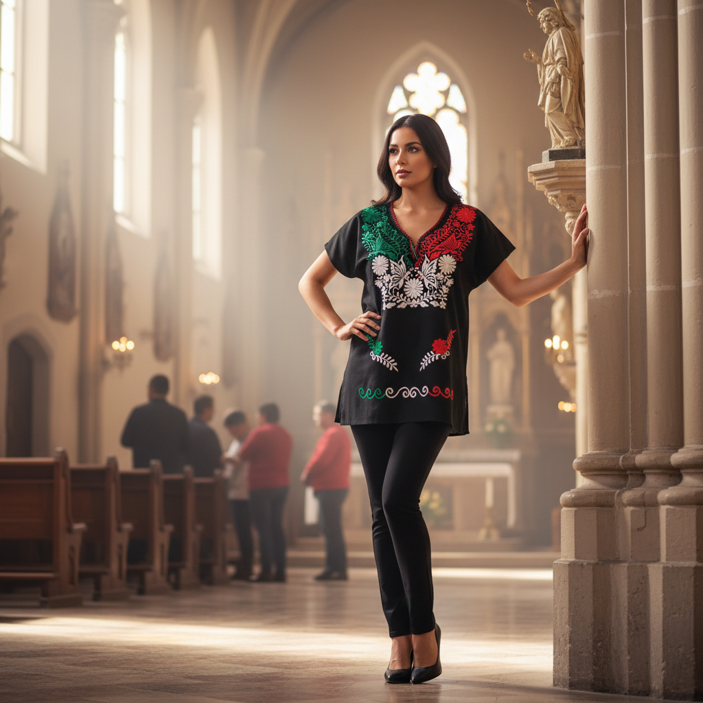 Embroidered Blouse NA-TM-77514 - Blusa Bordada