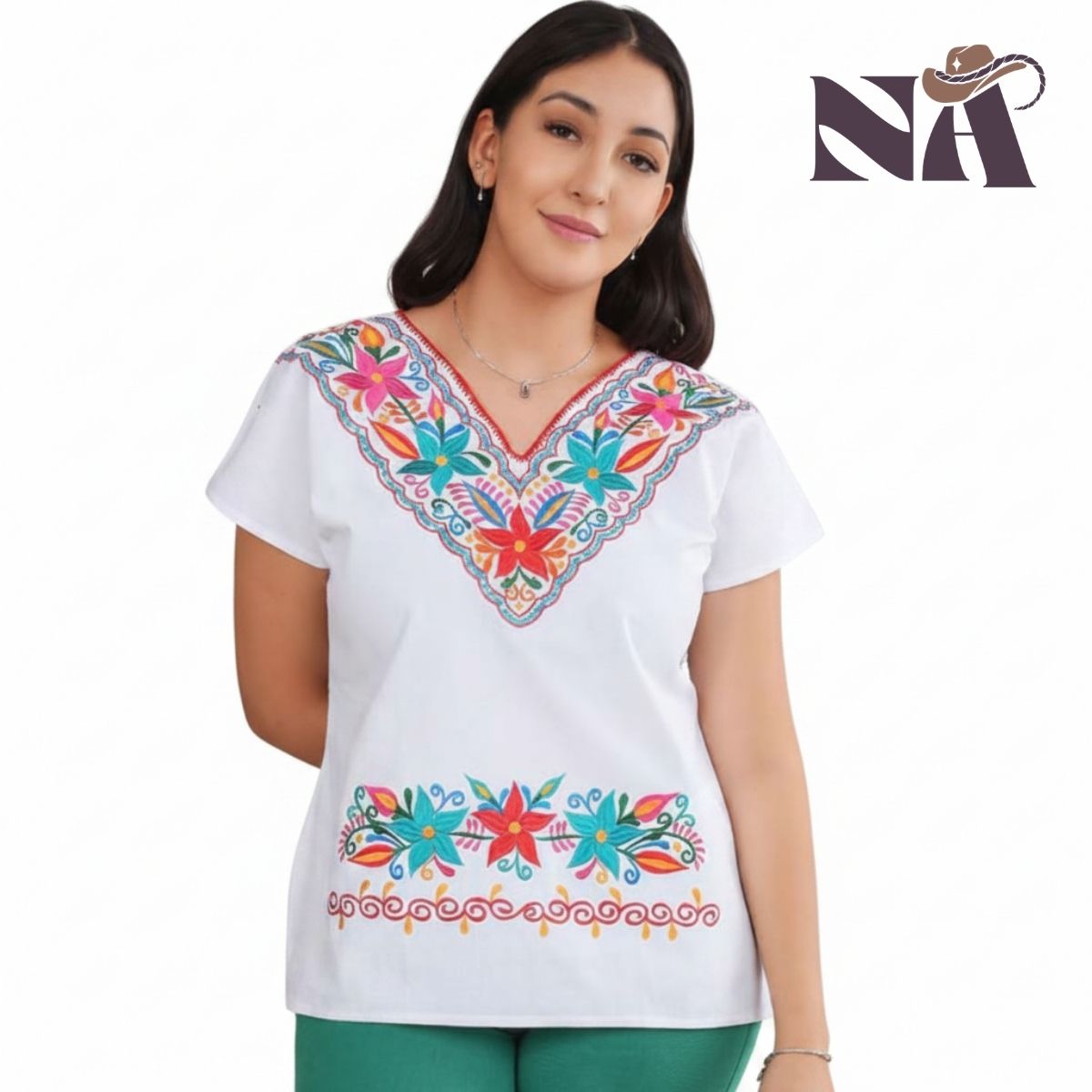 Embroidered Blouse NA-TM-77521 - Blusa Bordada