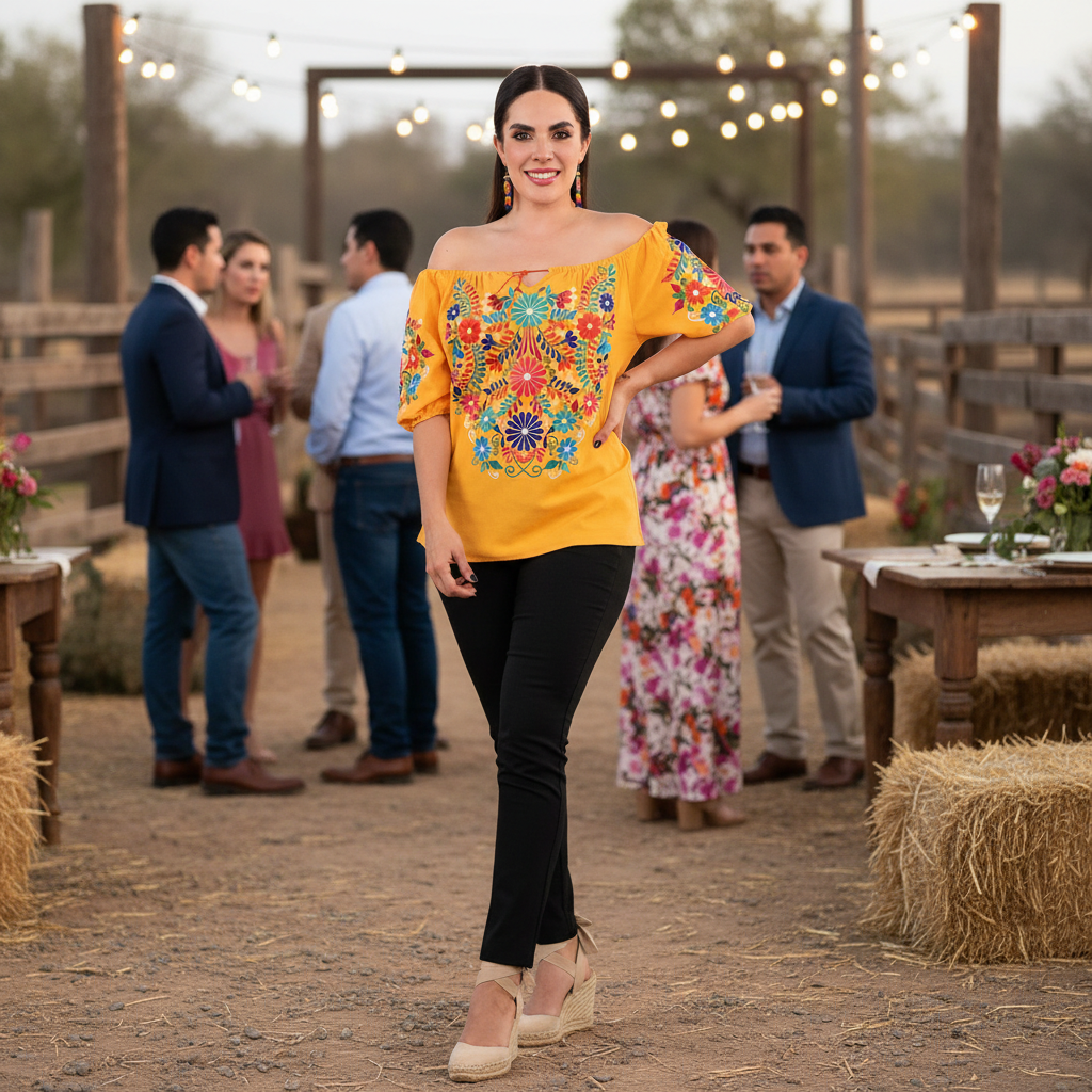 Embroidered Blouse NA-TM-77536 - Blusa Bordada