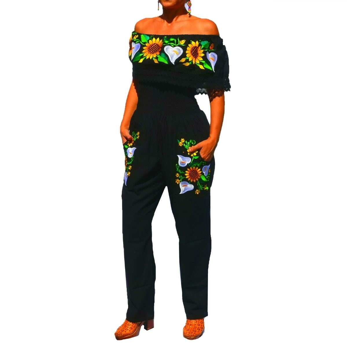 Embroidered Jumper NA-79004 Black - Jumper Bordado