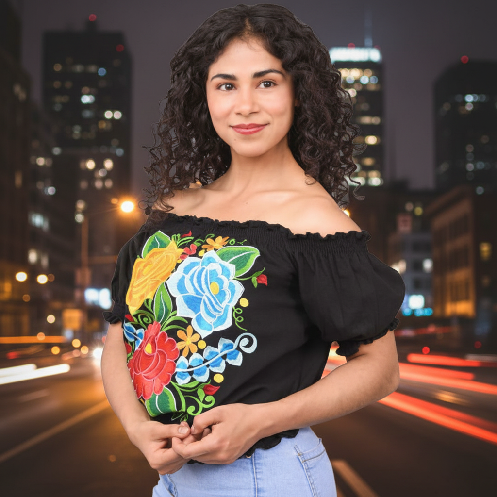 Embroidered Blouse NA-TM-79042 -  Blusa Bordada