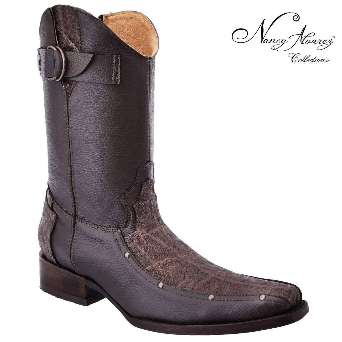 NA-WD0030BotasVaquerasExoticasclonelefanteparaHombreWesternBootsNancyAlvarezCollectionsLaEleganciadeMexico