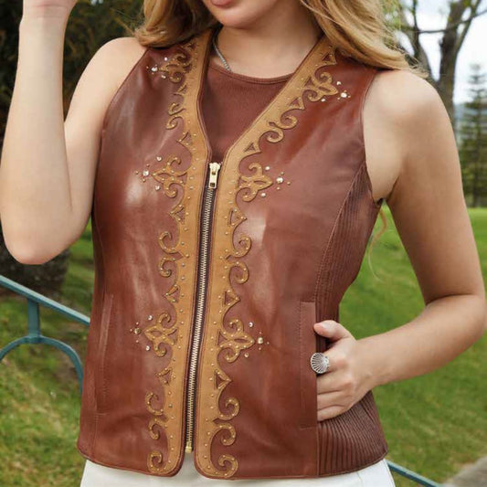 Leather Vest for Women NA-WD0510