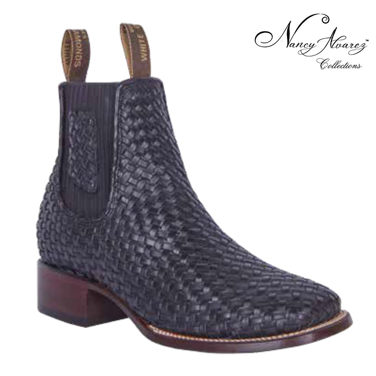 NA-WD0673BlackBotinrodeopetatilloparaHombreWesternBootsNancyAlvarezCollectionsLaEleganciadeMexico