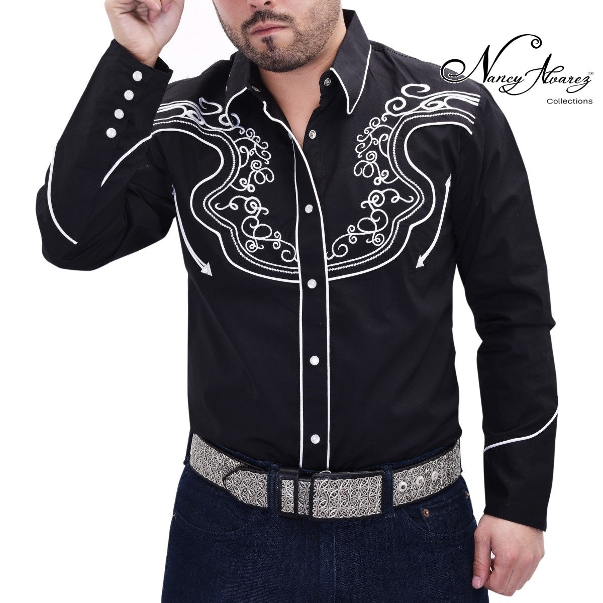 NA-WD0851CamisaVaqueraparaHombresWesternShirtforMenNancyAlvarezCollections