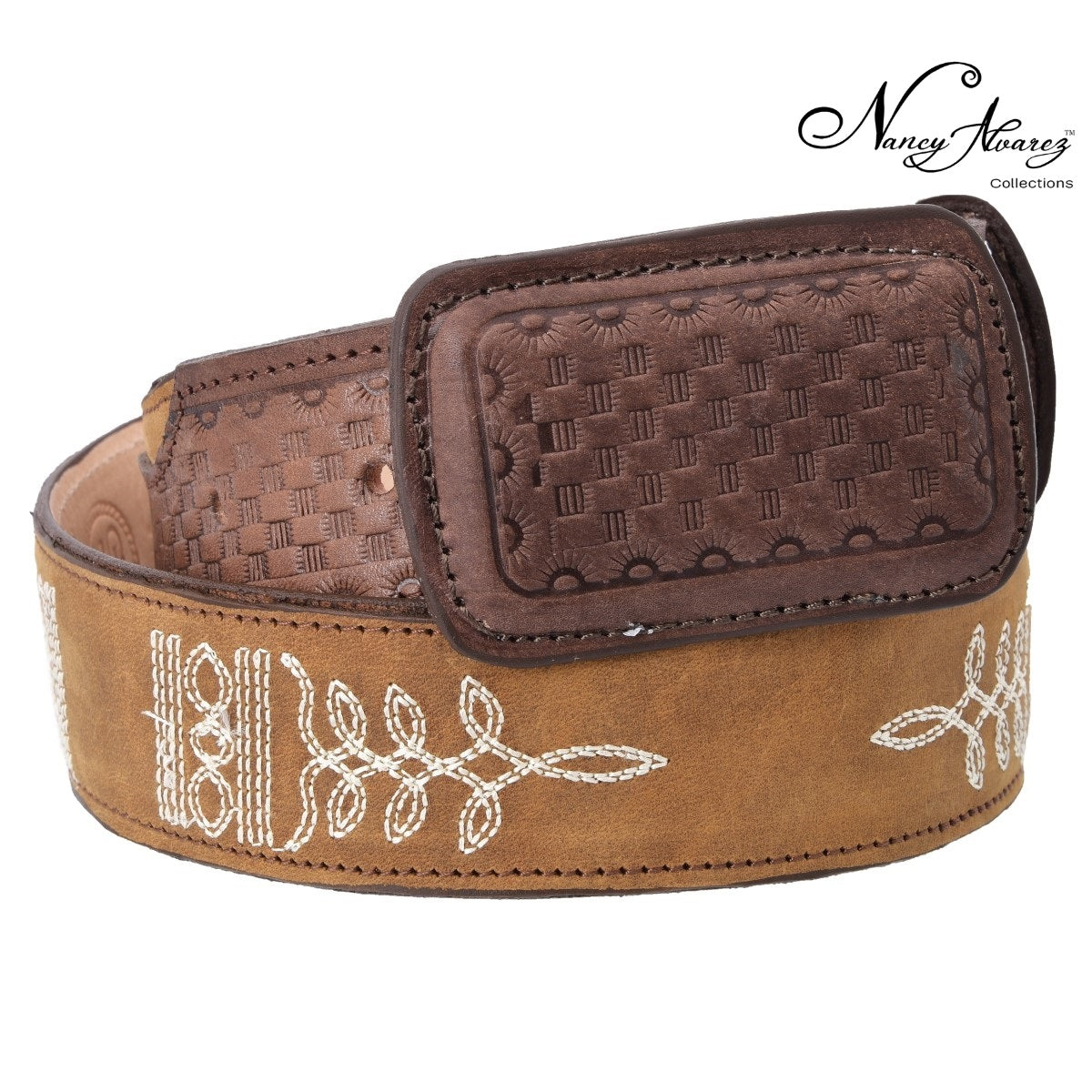 NA-WD1504BrownCintoVaqueroWesternBeltNancyAlvarezCollections