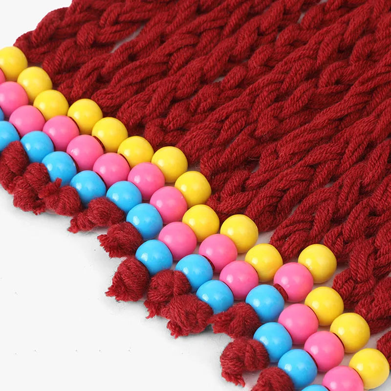 Unisex False Braid Dreadlock Wig Beanie Caps Knit Braid Hat Handmade Crochet Hat Rasta Jamaica Cosplay Party Headwear